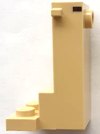 Tan Creature Head Pixelated with Elongated Neck and One Stud with Dark Brown and Reddish Brown Eyes Pattern (Minecraft Camel)