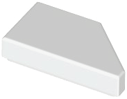 White Tile, Modified 1 x 2 Wedge Left