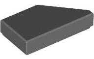 Dark Bluish Gray Tile, Modified 1 x 2 Wedge Left