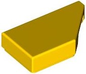 Yellow Tile, Modified 1 x 2 Wedge Right
