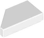 White Tile, Modified 1 x 2 Wedge Right