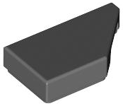 Dark Bluish Gray Tile, Modified 1 x 2 Wedge Right