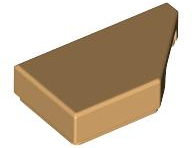 Medium Tan Tile, Modified 1 x 2 Wedge Right