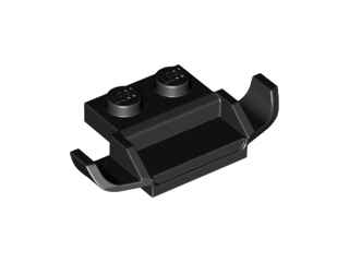 Black Plate, Modified 1 x 2 with Racers Car Grille