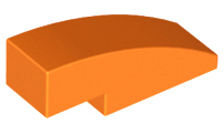 Orange Slope, Curved 3 x 1