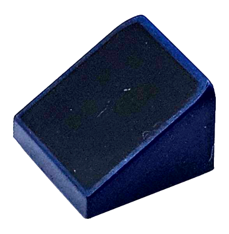 Dark Blue Slope 30 1 x 1 x 2/3 with Black Surface Pattern