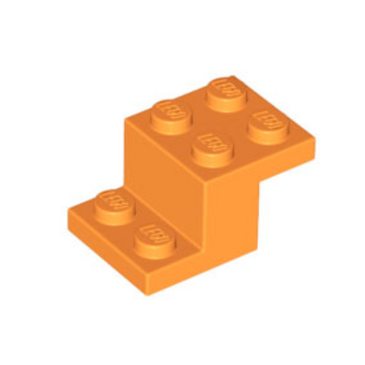 Orange Bracket 3 x 2 x 1 1/3 with Bottom Stud Holder