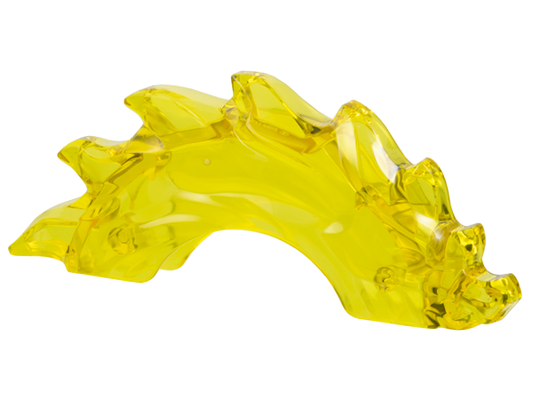 Trans-Yellow Power Burst, Curved with Dragon Head and Spines