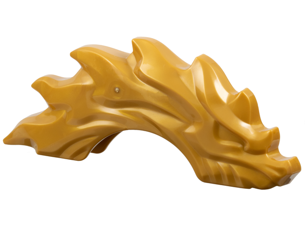 Pearl Gold Power Burst, Curved with Dragon Head and Spines