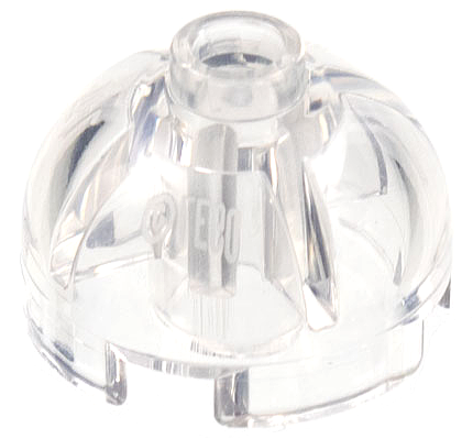 Trans-Clear Brick, Round 2 x 2 Dome Top