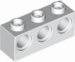 White Technic, Brick 1 x 3 with Holes