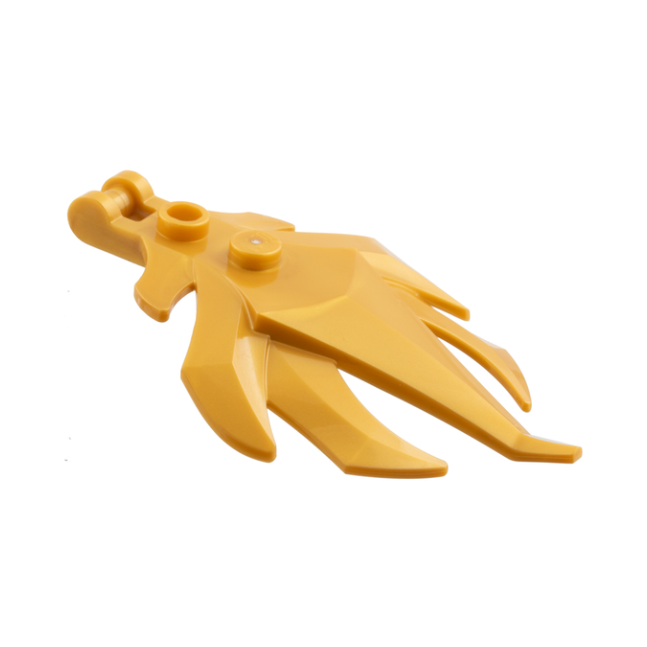 Pearl Gold Plant Leaves Angular with Bar Handle on End, 7 Spikes