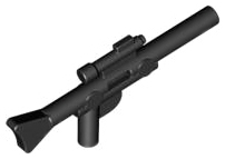 Black Minifigure, Weapon Gun, Blaster SW Long
