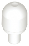 White Bar with Light Bulb Cover (Bionicle Barraki Eye)