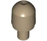 Dark Tan Bar with Light Bulb Cover (Bionicle Barraki Eye)