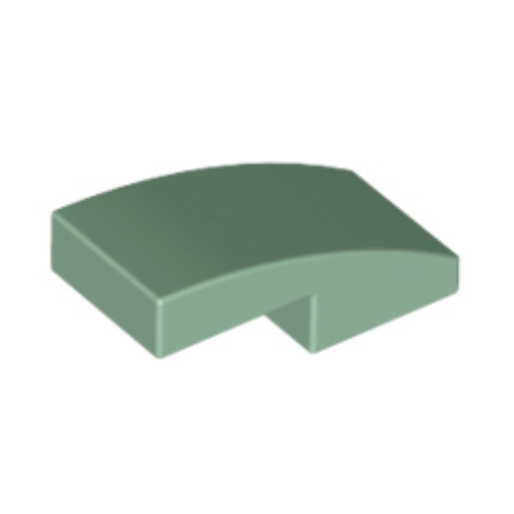 Sand Green Slope, Curved 2 x 1 x 2/3