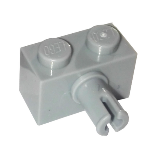 Light Bluish Gray Brick, Modified 1 x 2 with Pin and Bottom Stud Holder