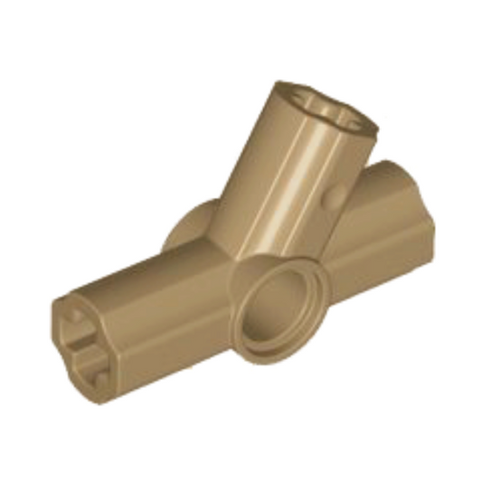 Dark Tan Technic, Axle and Pin Connector Angled Triple - 60 / 120 / 180 degrees