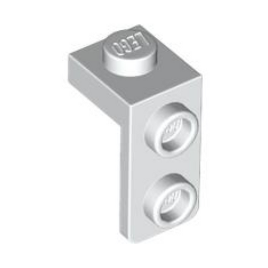 White Bracket 1 x 1 - 1 x 2