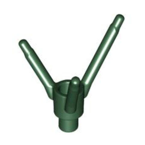 Dark Green Plant Flower Stem with Bar Holder, Bar, and 3 Stems