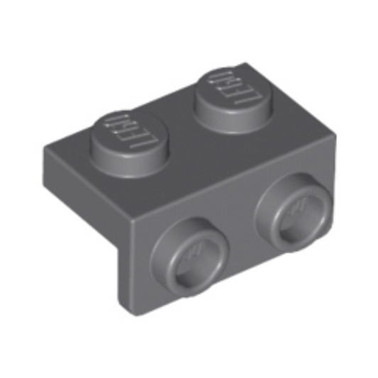 Dark Bluish Gray Bracket 1 x 2 - 1 x 2