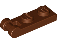 Reddish Brown Plate, Modified 1 x 2 with Bar Handle on End