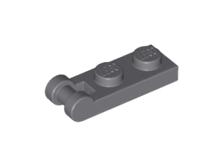 Dark Bluish Gray Plate, Modified 1 x 2 with Bar Handle on End