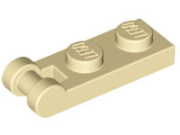 Tan Plate, Modified 1 x 2 with Bar Handle on End