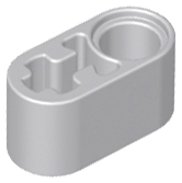 Light Bluish Gray Technic, Liftarm Thick 1 x 2 - Axle Hole