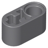 Dark Bluish Gray Technic, Liftarm Thick 1 x 2 - Axle Hole