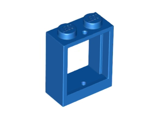 Blue Window 1 x 2 x 2 Flat Front
