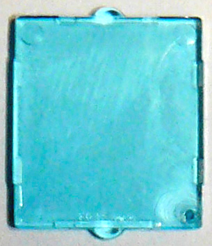 Trans-Light Blue Glass for Window 1 x 2 x 2 Flat Front