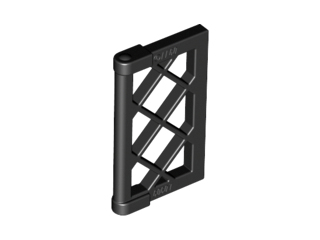 Black Pane for Window 1 x 2 x 3 Lattice with Thick Corner Tabs