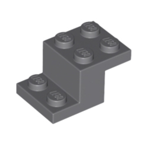Dark Bluish Gray Bracket 3 x 2 x 1 1/3 with Bottom Stud Holder