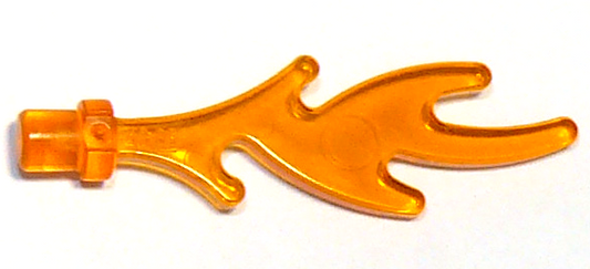Trans-Orange Wave Rounded Straight with Bar End (Castle Dragon Flame / Seaweed / Water)
