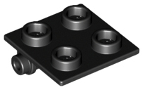 Black Hinge Brick 2 x 2 Top Plate
