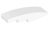 White Slope, Curved 4 x 1