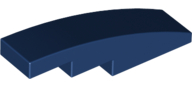 Dark Blue Slope, Curved 4 x 1