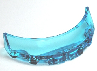 Trans-Light Blue Windscreen 3 x 6 x 1 Curved