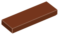 Reddish Brown Tile 1 x 3