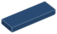 Dark Blue Tile 1 x 3