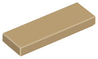 Dark Tan Tile 1 x 3