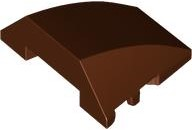 Reddish Brown Wedge 4 x 3 Triple Curved No Studs