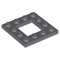 Dark Bluish Gray Plate, Modified 4 x 4 with 2 x 2 Open Center