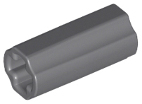 Dark Bluish Gray Technic, Axle Connector 2L (Smooth with x Hole + Orientation)