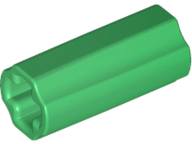 Green Technic, Axle Connector 2L (Smooth with x Hole + Orientation)