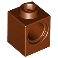 Reddish Brown Technic, Brick 1 x 1 with Hole