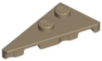 Dark Tan Wedge, Plate 4 x 2 Left, Pointed