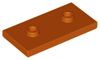 Dark Orange Plate, Modified 2 x 4 with 2 Studs (Double Jumper)