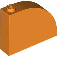 Orange Slope, Curved 4 x 1 x 2 2/3 with Stud